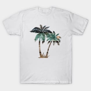 Distressed Wood Palm Trees T-Shirt